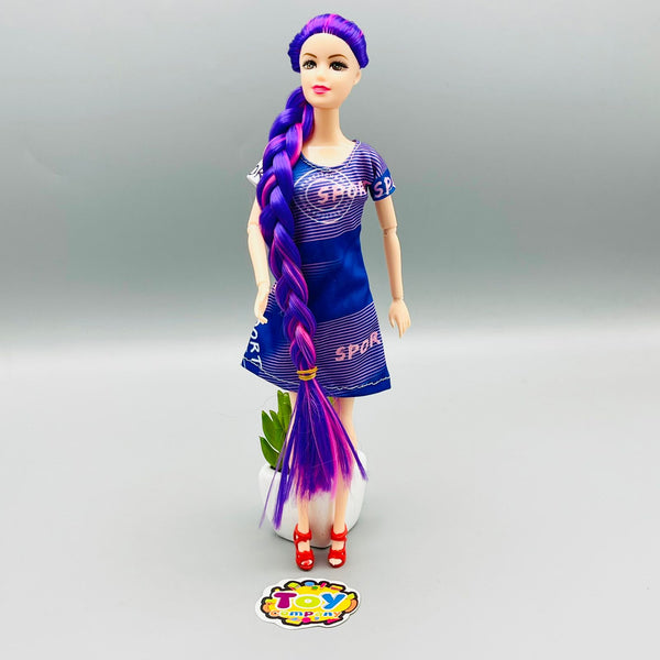 Fashion Colorful Long Hair Doll - 11 Inches
