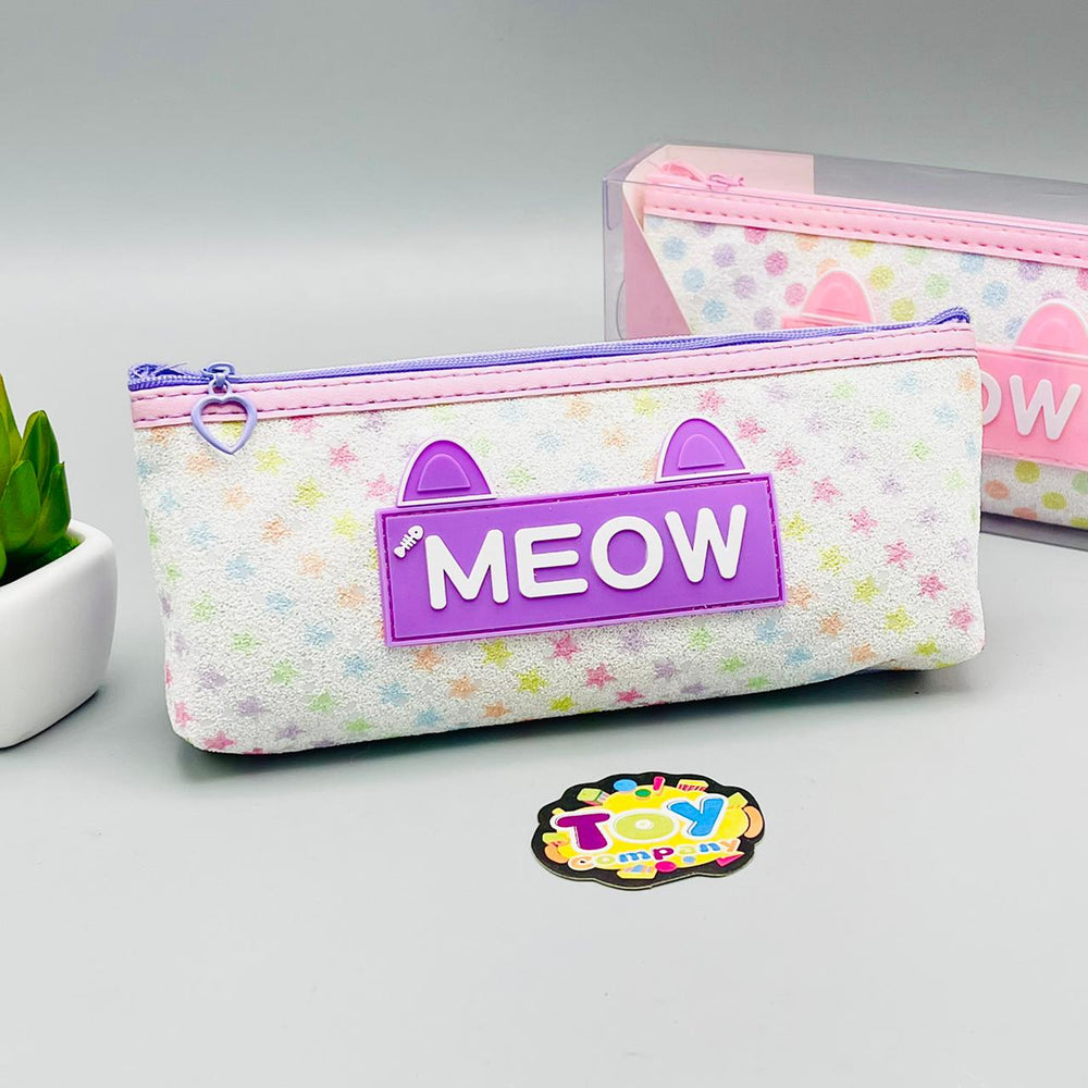 Meow Pencil Pouch - Geometry