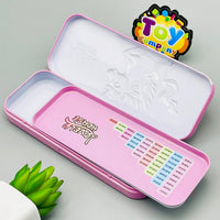 2-in-1 Lovely Unicorn Tin Geometry Box