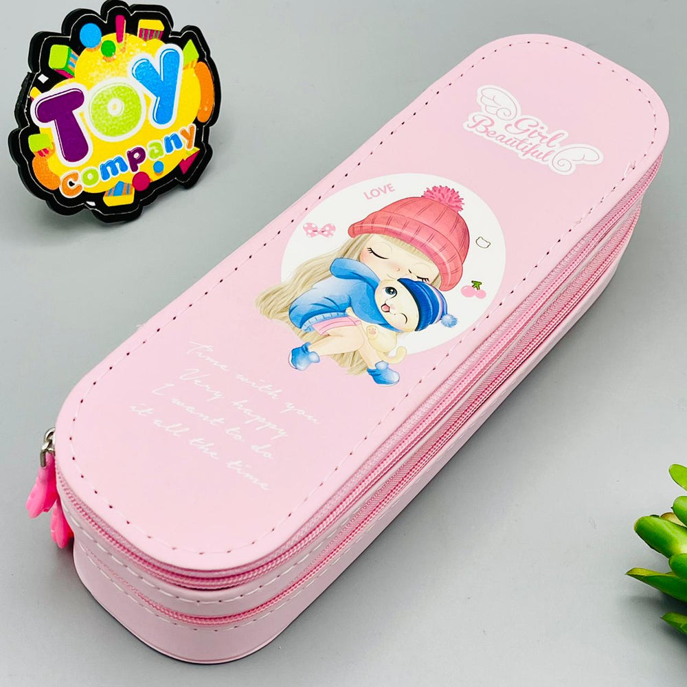 Premium 2-in-1 Pencil Pouch - Pink