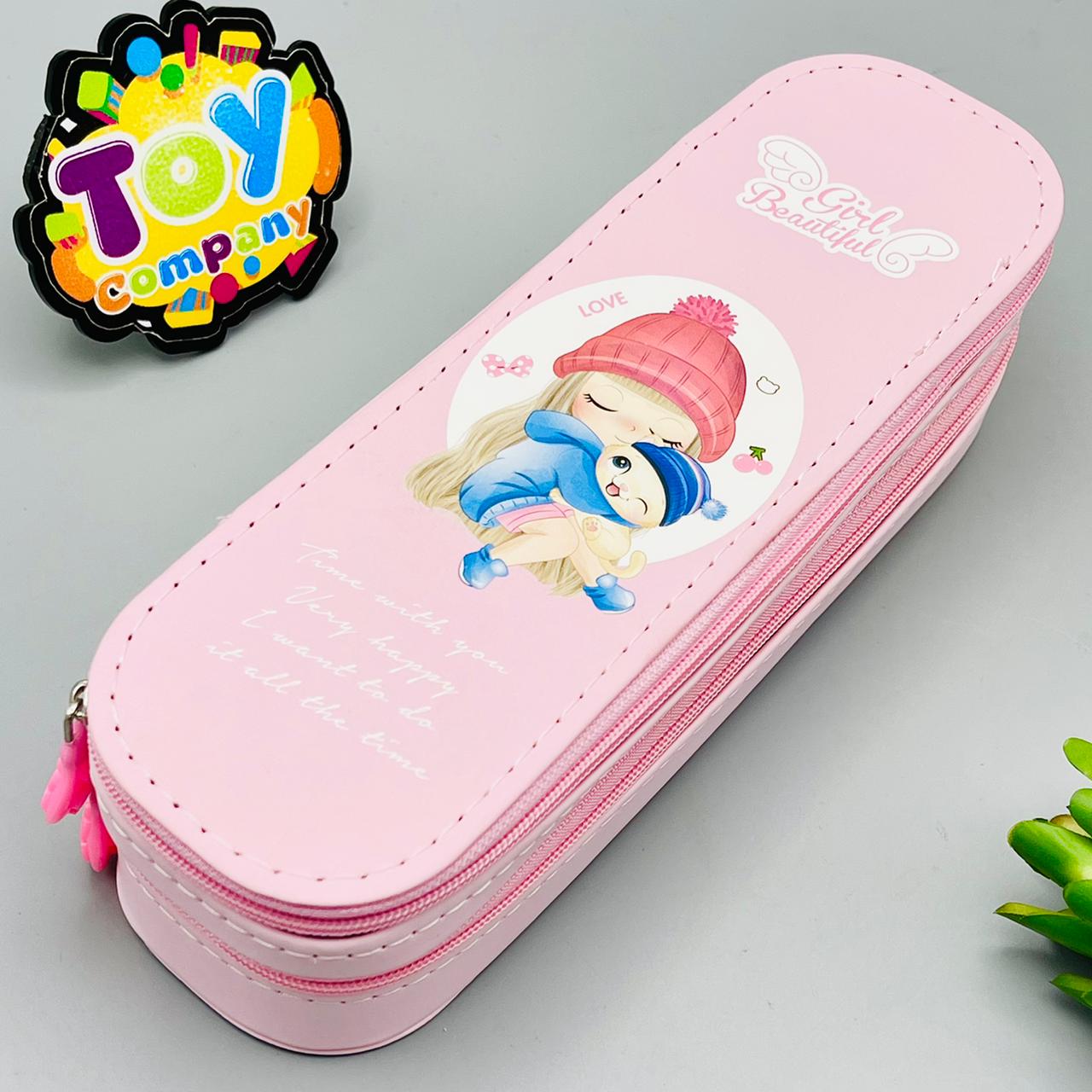 Premium 2-in-1 Pencil Pouch - Pink