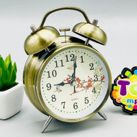 Vintage Table Alarm Clock - Metal