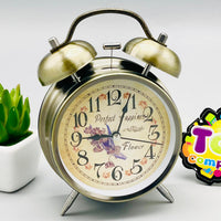 Vintage Table Alarm Clock - Metal