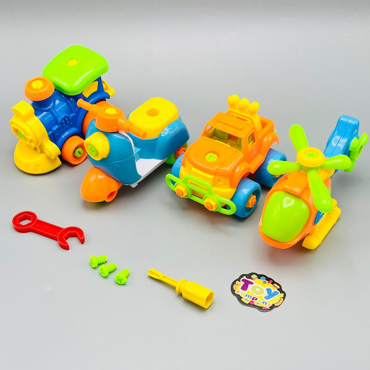 DIY Poly Chrome Assembling Vehicles Set