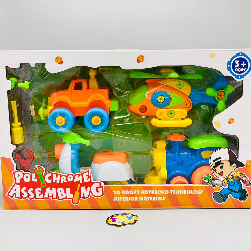DIY Poly Chrome Assembling Vehicles Set