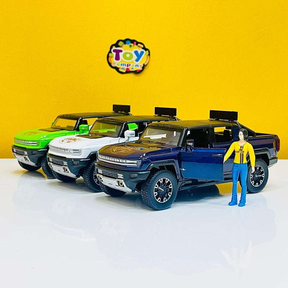 1:32 Diecast Hard Top Hummer EV Pickup Truck with Miniature