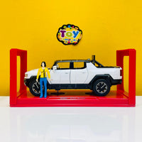 1:32 Diecast Hard Top Hummer EV Pickup Truck with Miniature