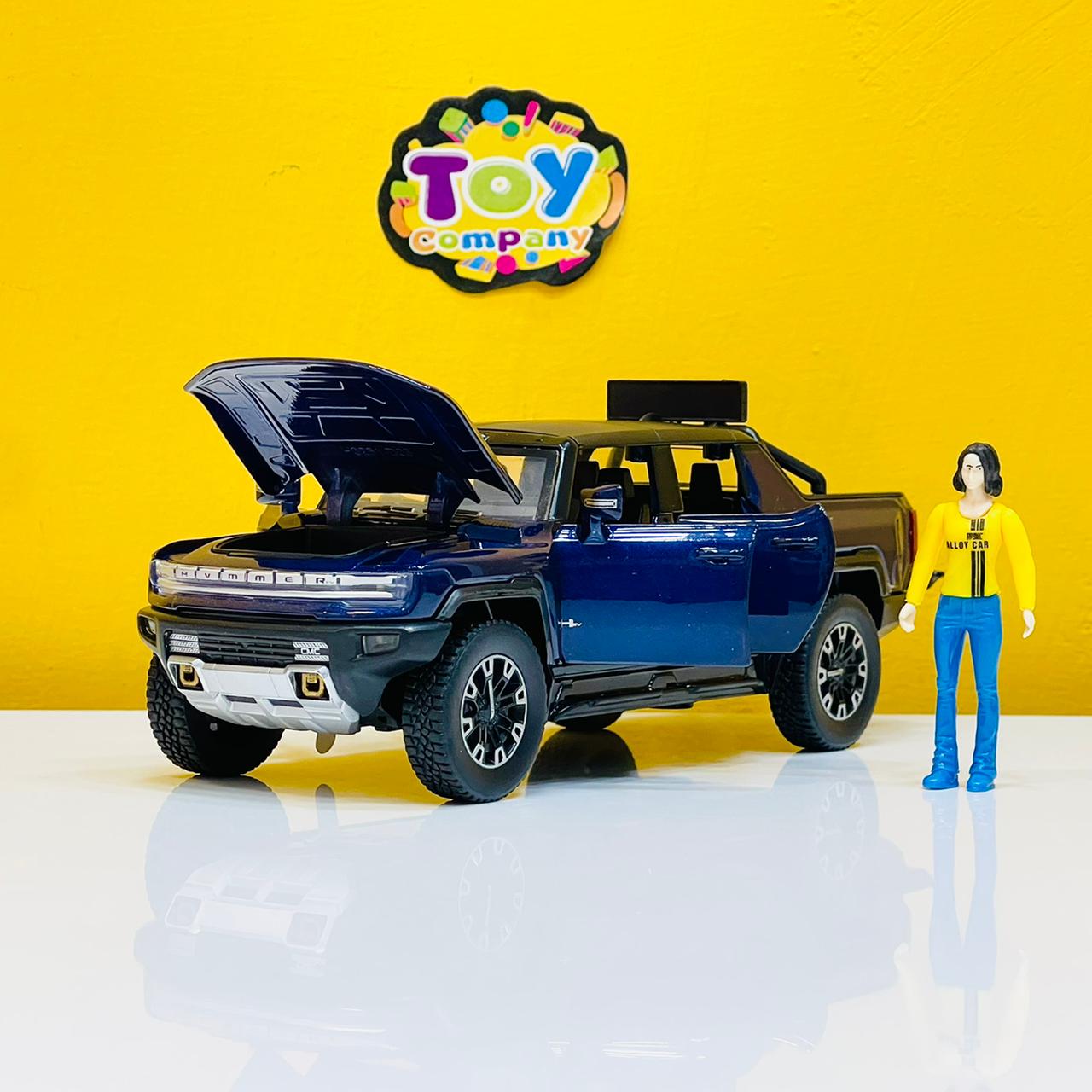 1:32 Diecast Hard Top Hummer EV Pickup Truck with Miniature