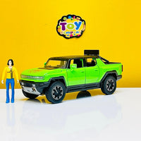 1:32 Diecast Hard Top Hummer EV Pickup Truck with Miniature