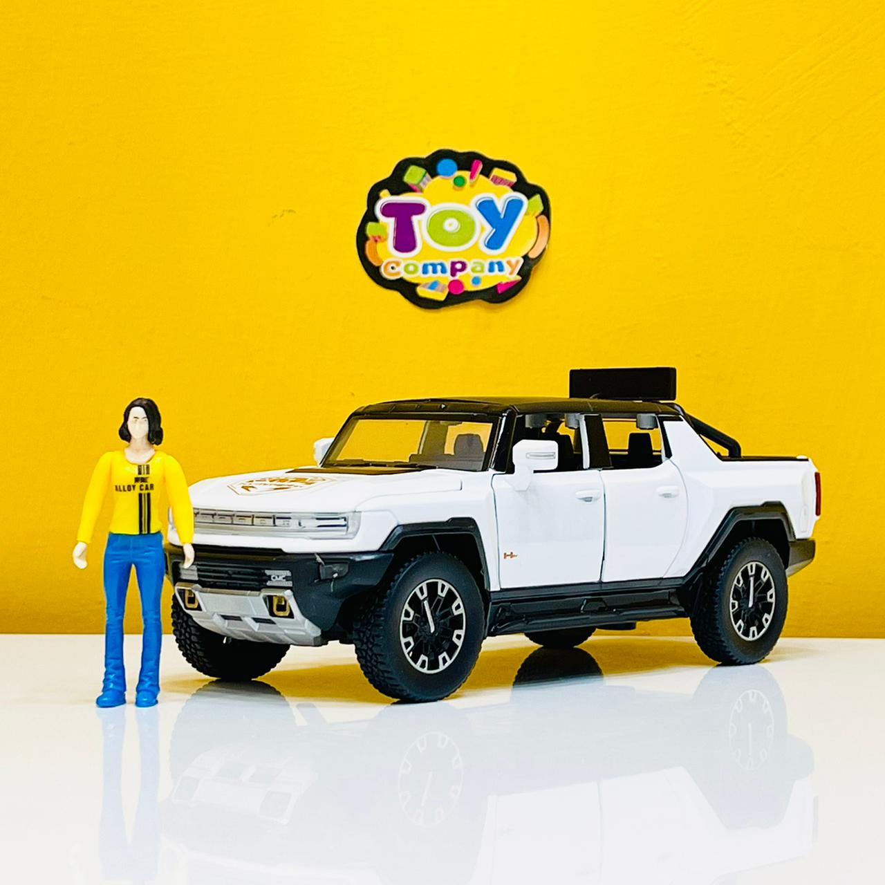 1:32 Diecast Hard Top Hummer EV Pickup Truck with Miniature