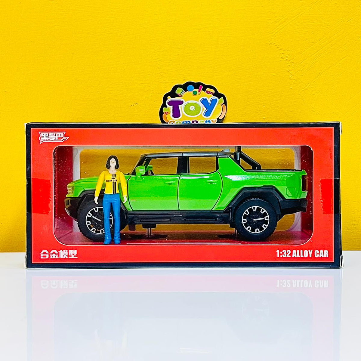 1:32 Diecast Hard Top Hummer EV Pickup Truck with Miniature