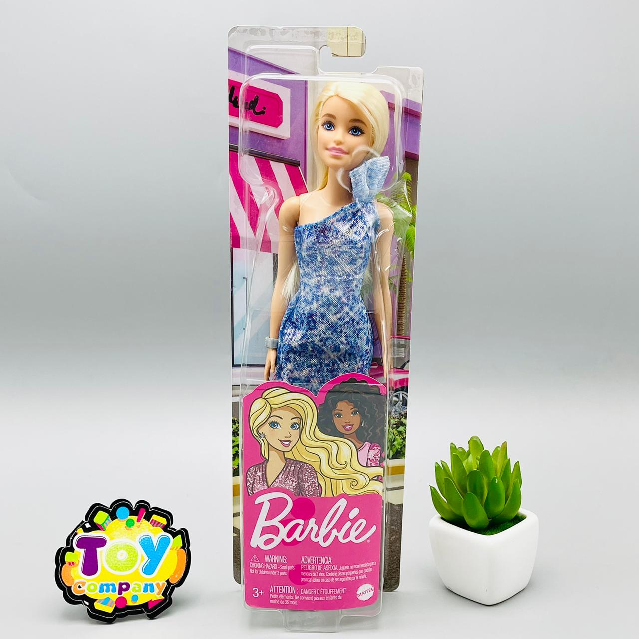MATTEL Barbie Doll with Fashionistas Pop Glitz Dress