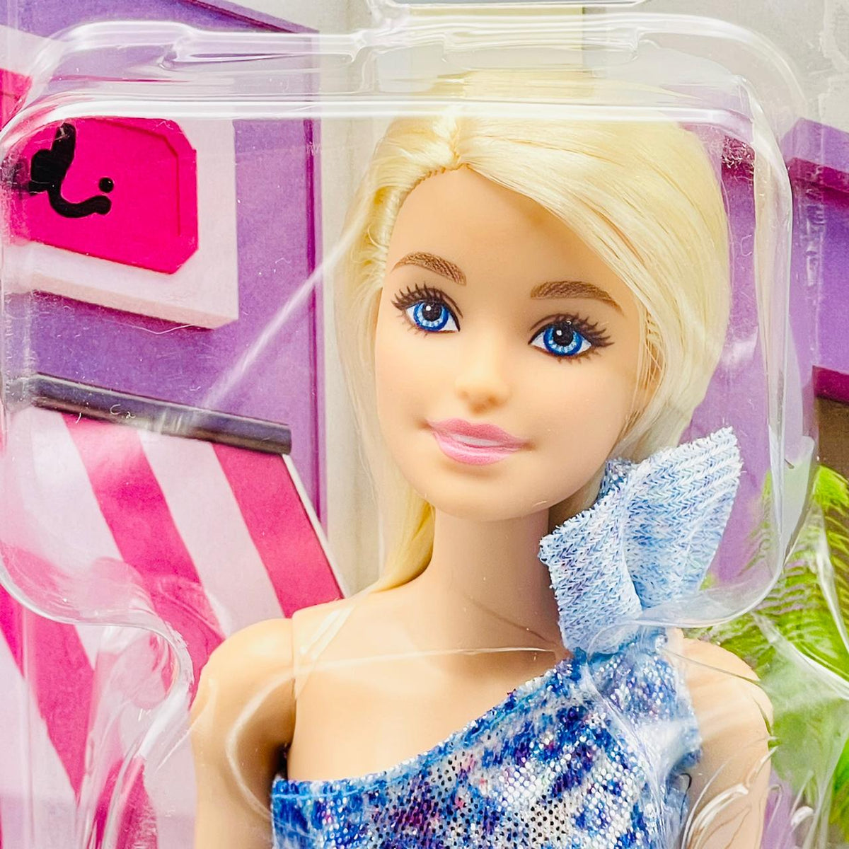 MATTEL Barbie Doll with Fashionistas Pop Glitz Dress