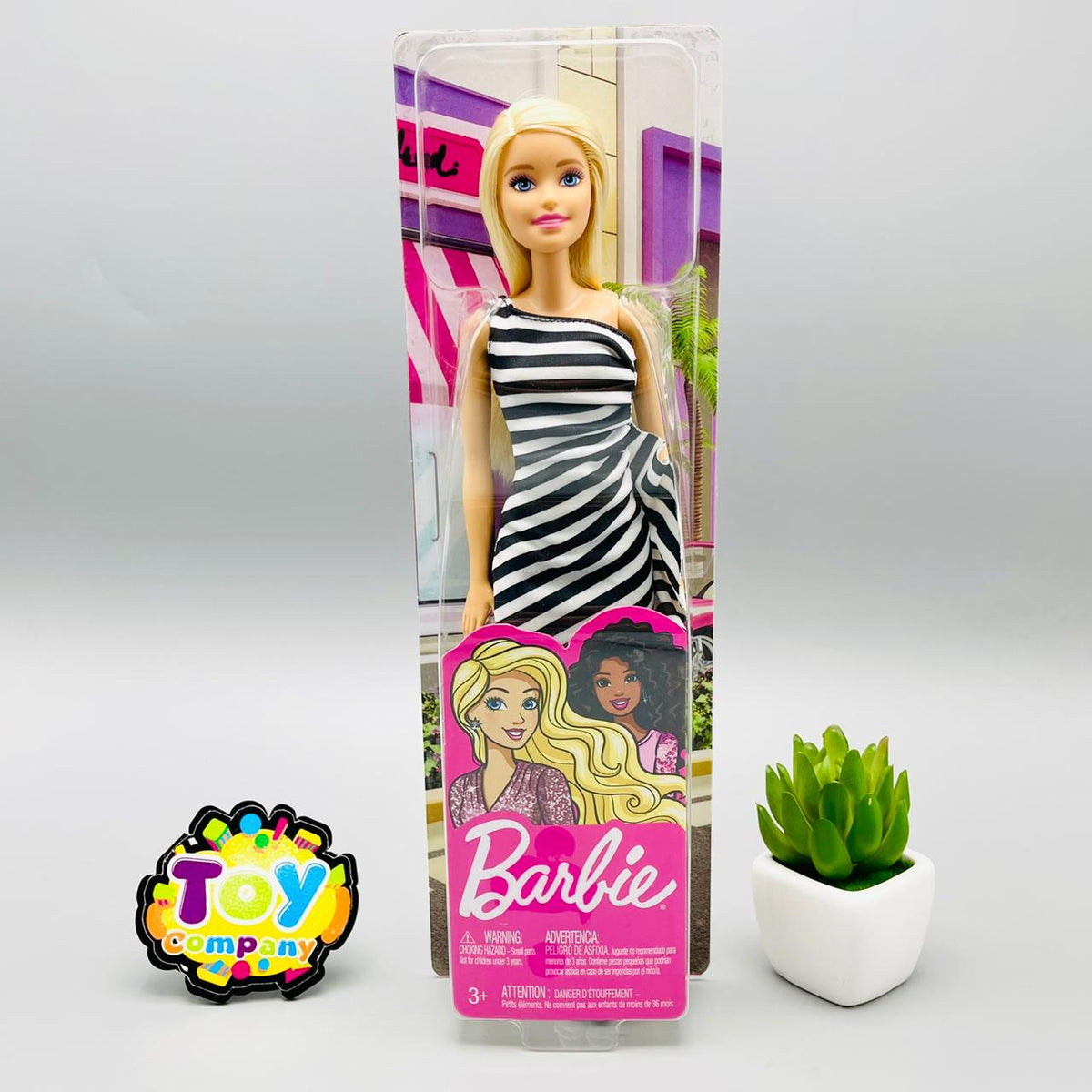 MATTEL Barbie Doll with Black & White Dress
