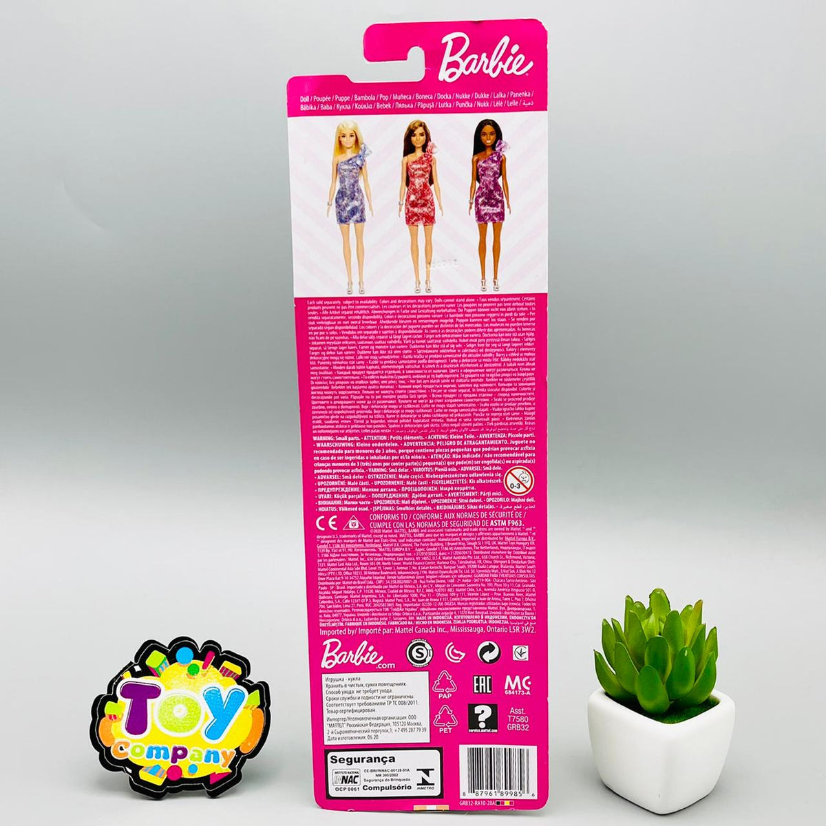 MATTEL Barbie Doll with Fashionistas Pop Glitz Dress