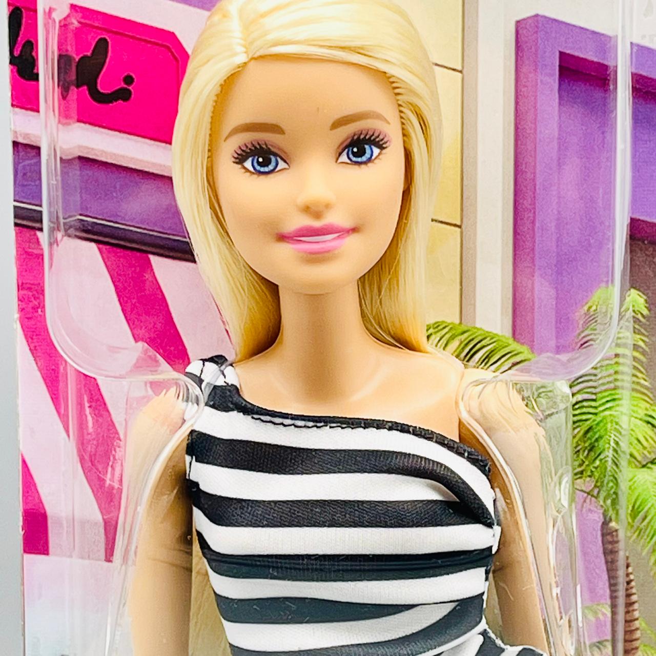MATTEL Barbie Doll with Black & White Dress