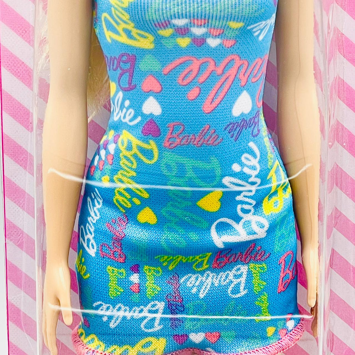 MATTEL Blonde Hair Blue Dress Barbie Doll