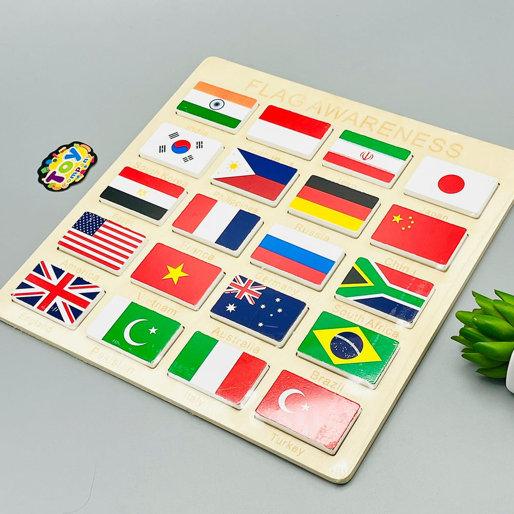 Wooden Flag Awareness Board