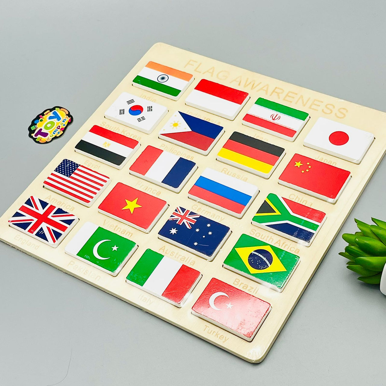 Wooden Flag Awareness Board