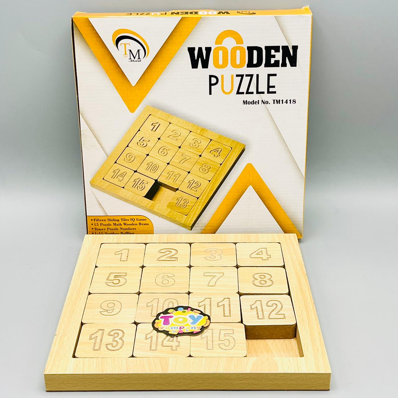 Wooden Number Puzzle Game