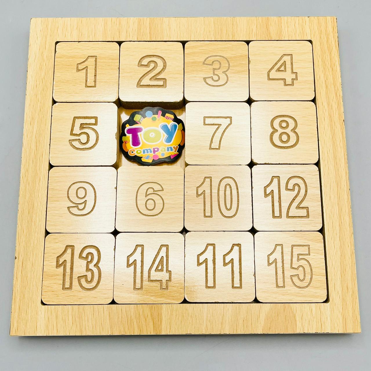 Wooden Number Puzzle Game