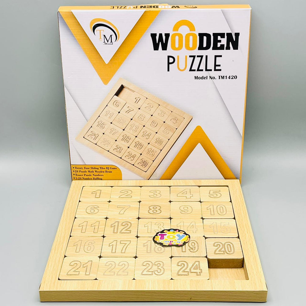Wooden Number Puzzle Game (1-24)