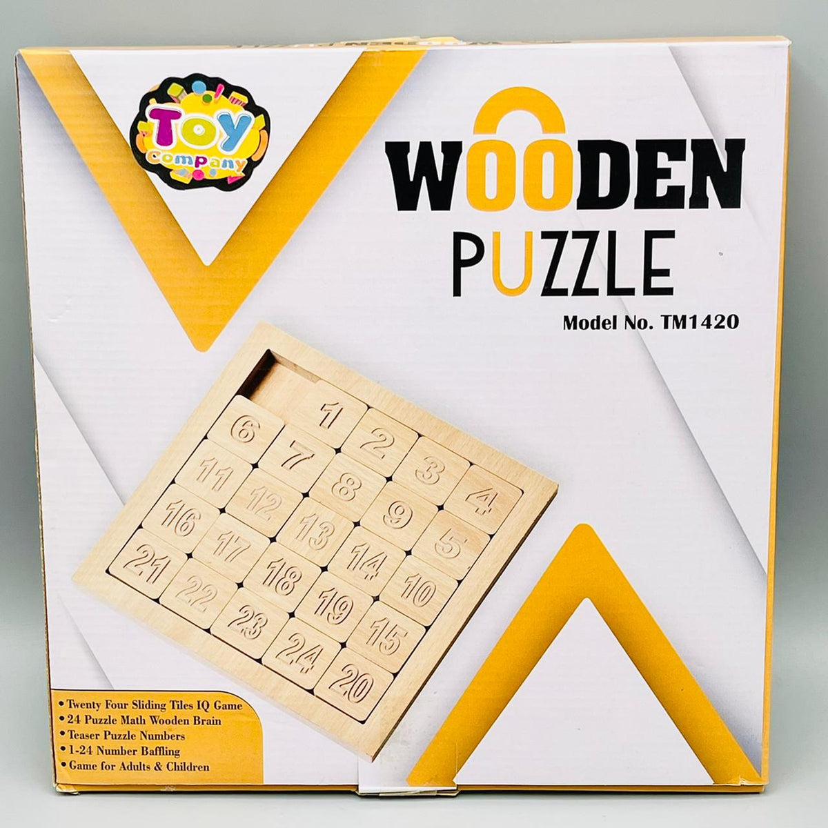 Wooden Number Puzzle Game (1-24)