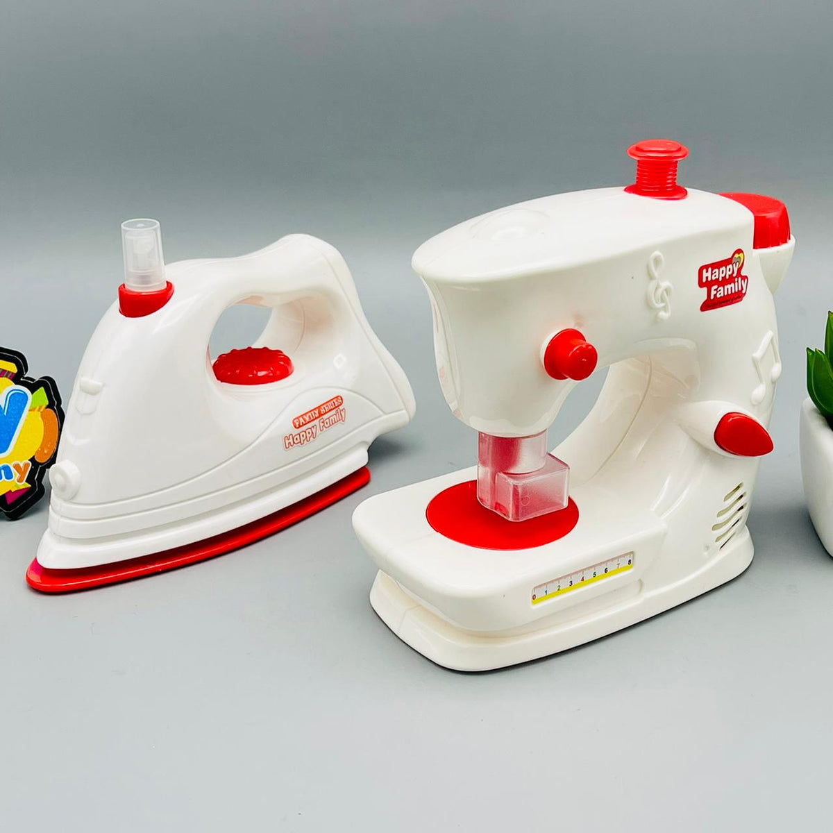 Happy Family Sewing Machine & Iron Set
