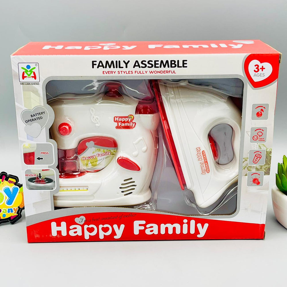 Happy Family Sewing Machine & Iron Set