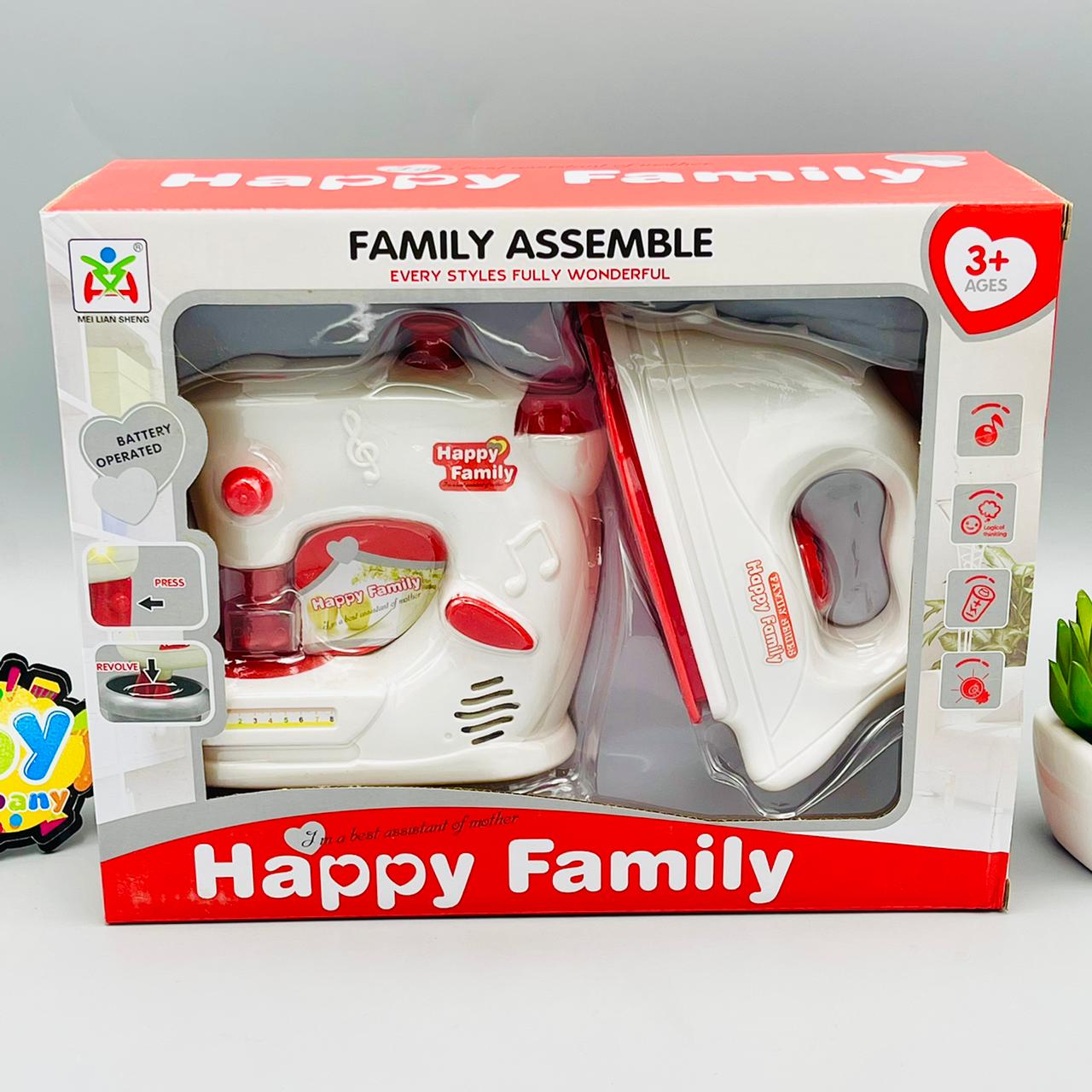 Happy Family Sewing Machine & Iron Set