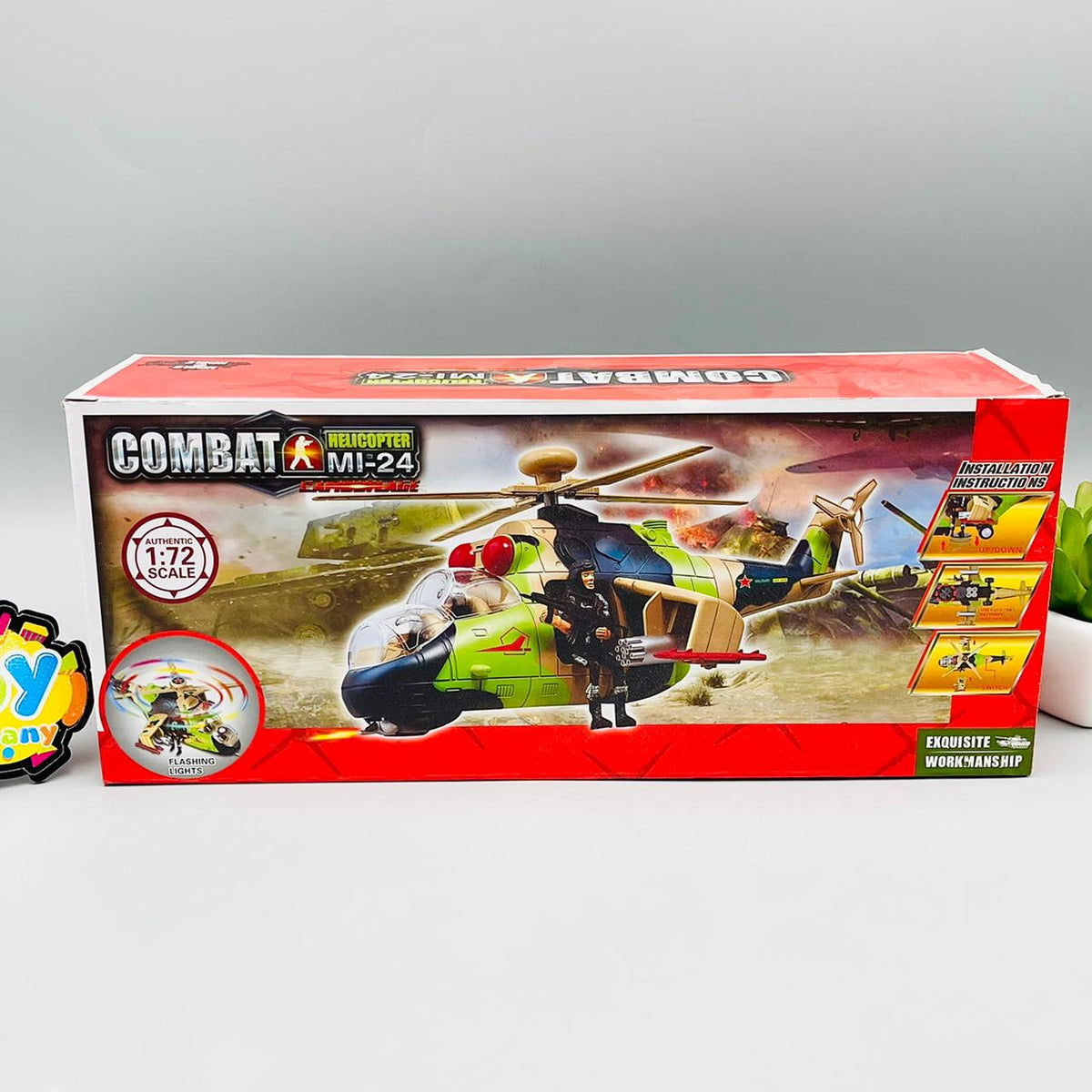 Military Helicopter with Soldiers, Lights & Sound