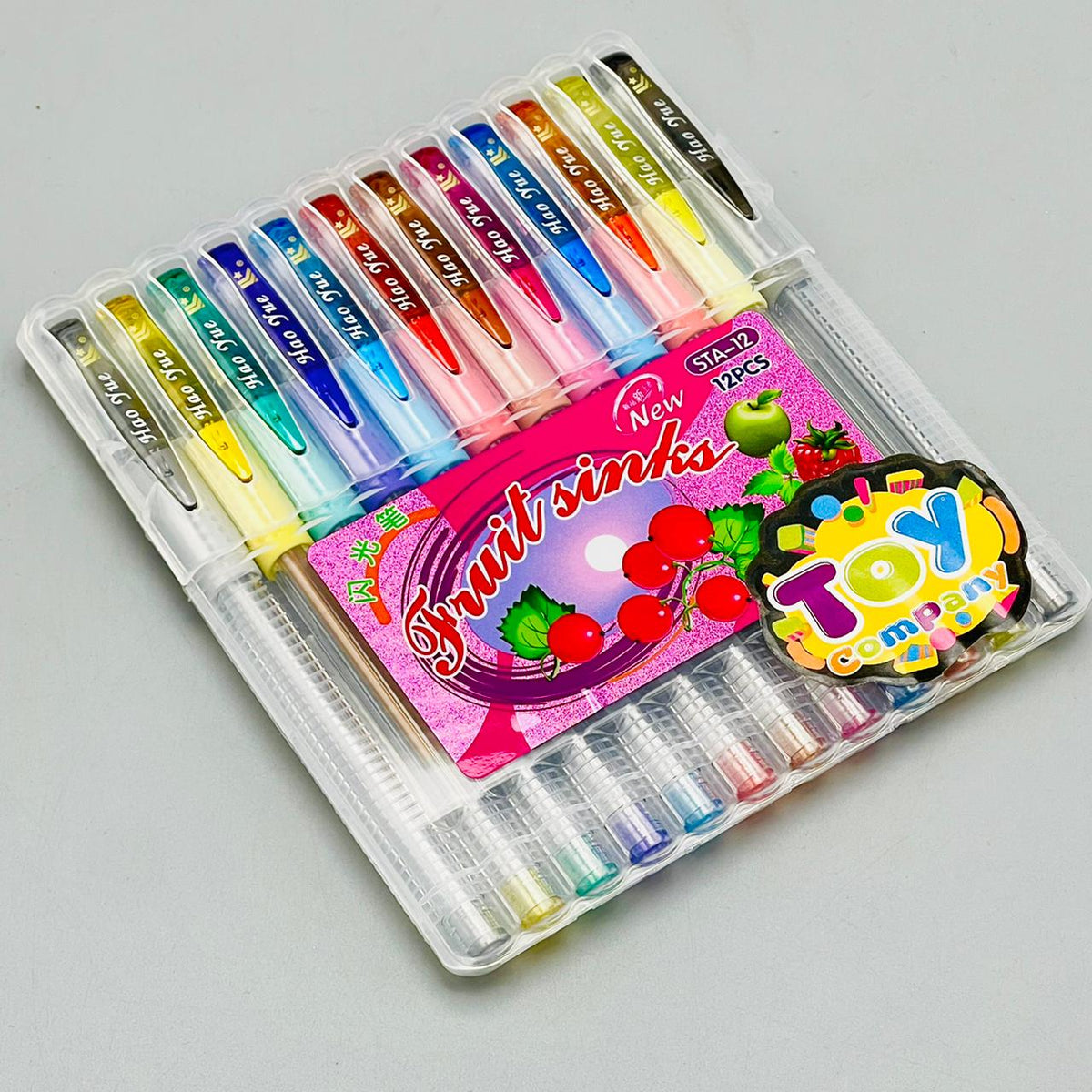 Fruit Sinks Glitter Pens - Pack of 12