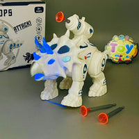 Thumbnail for Walking Triceratops Toy with Shooter