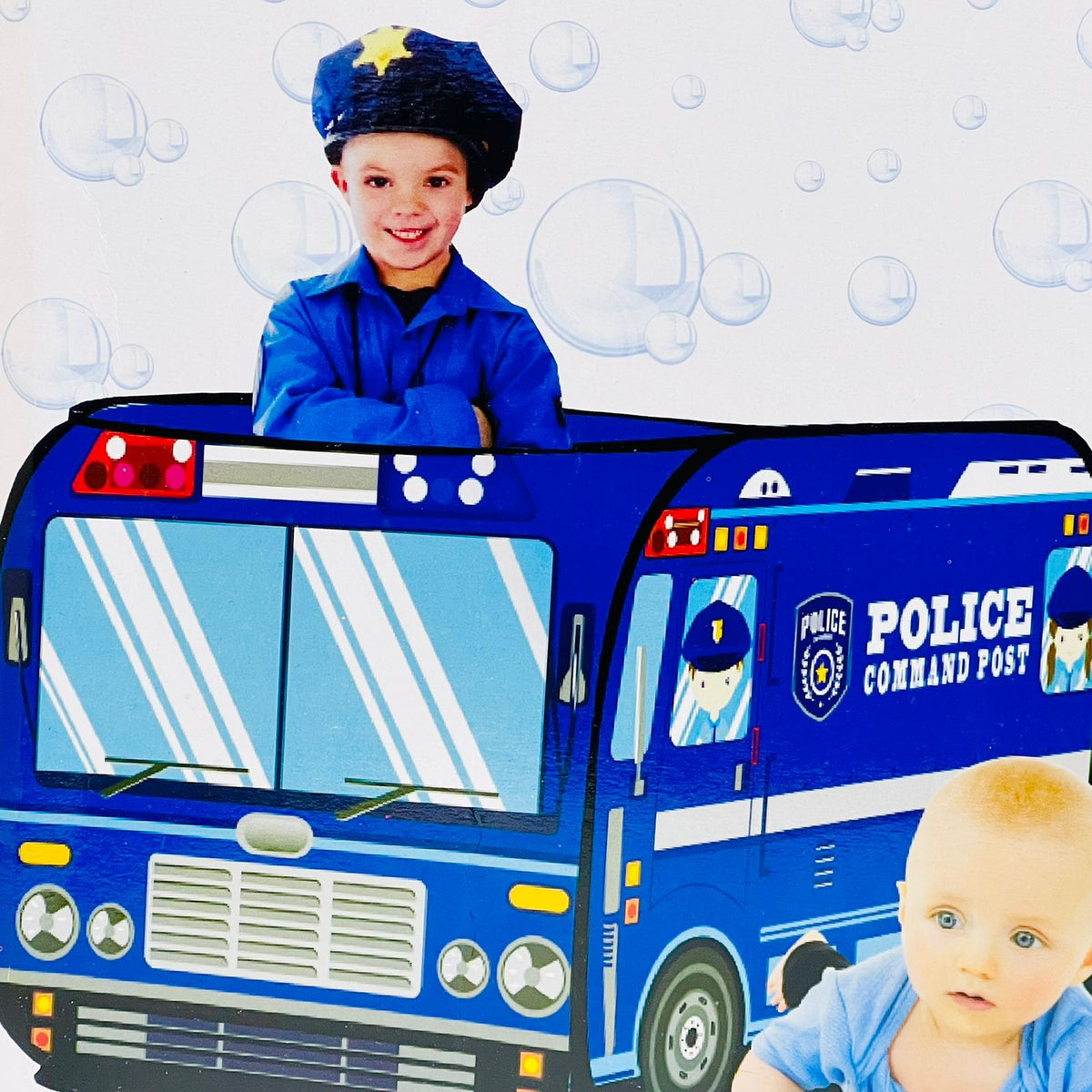 Police Van Kids Tent Play House with 100 Balls