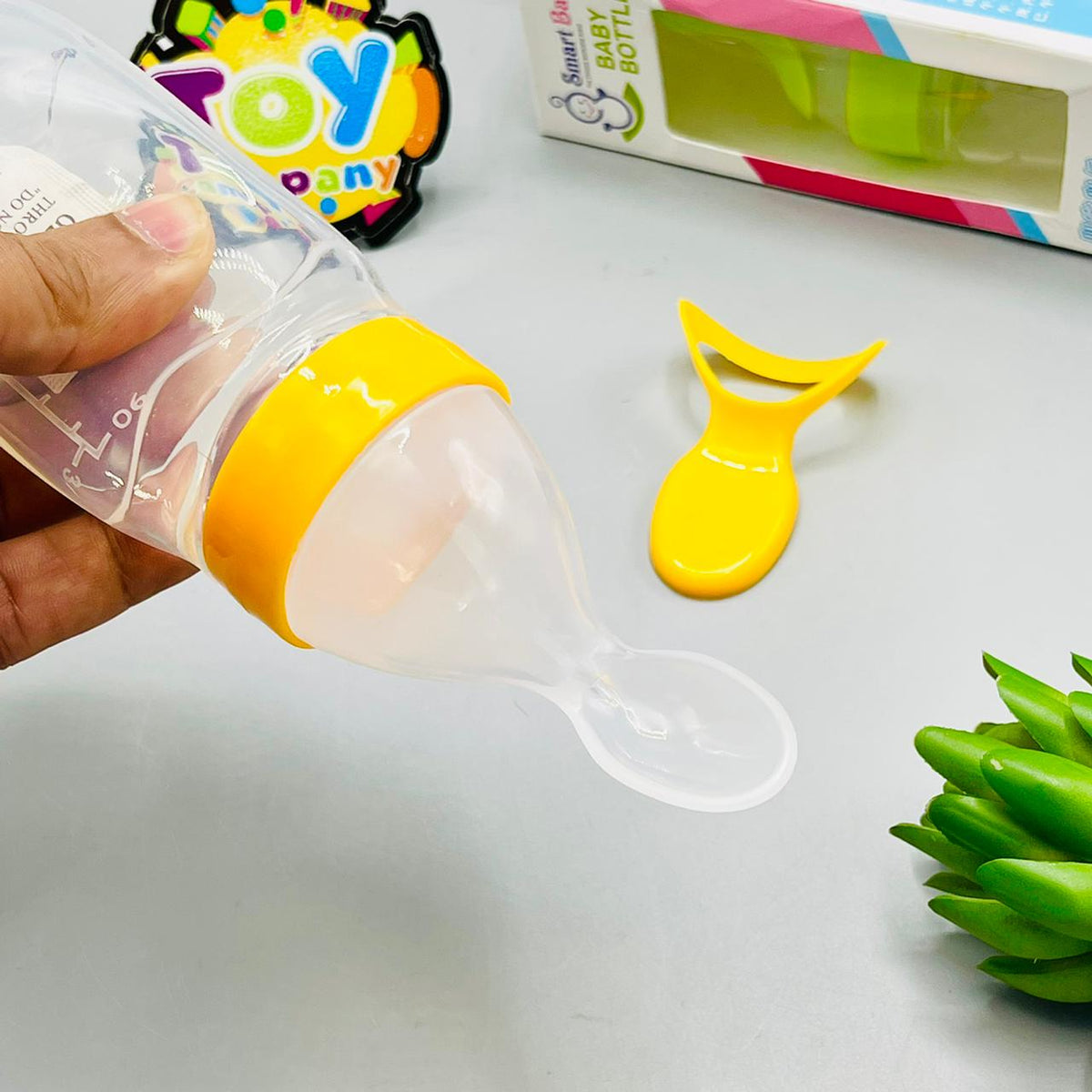 240ml Smart Silicone Baby Feeding Bottle