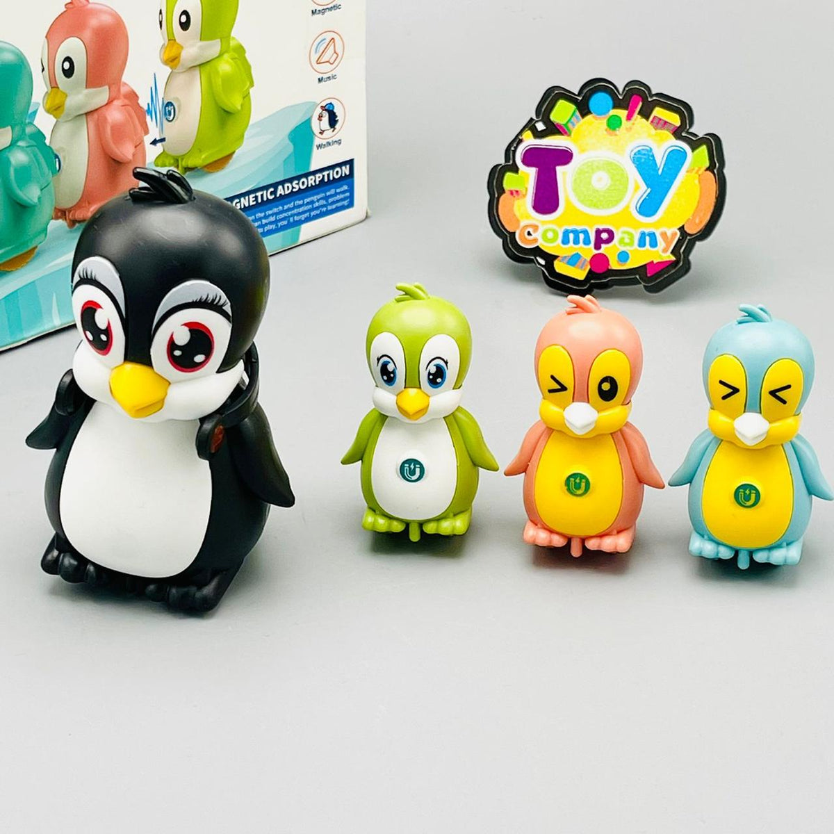 Walking Musical Magnetic Adsorption Link Penguin Toy