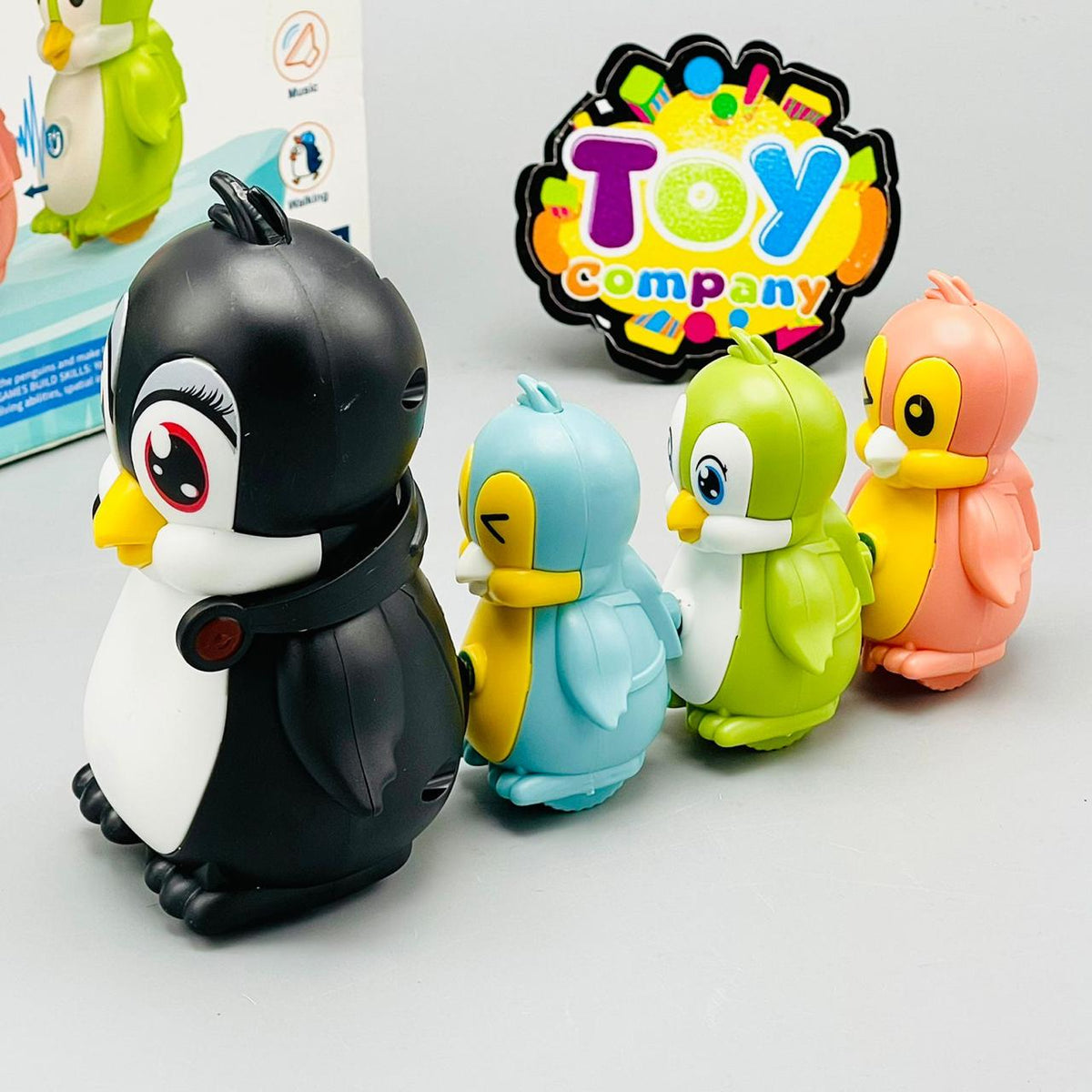 Walking Musical Magnetic Adsorption Link Penguin Toy