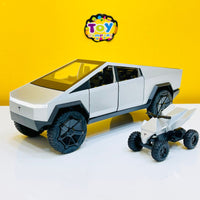 1:24 Diecast Tesla Pickup Truck with Quad Bike