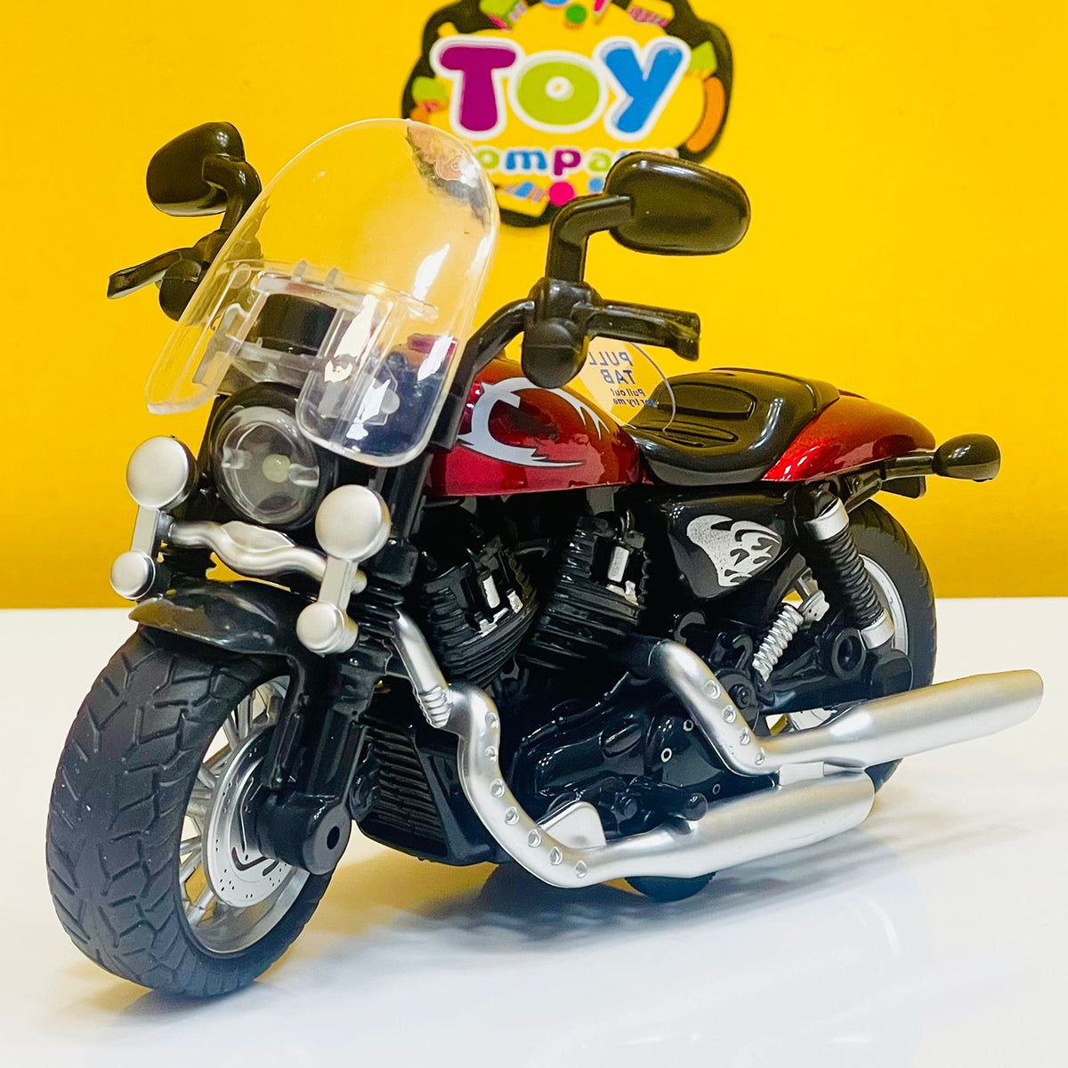1:12 Classic Diecast Metal Bike with Front Glass