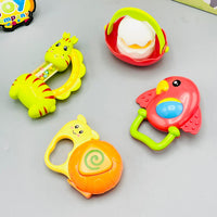 4 Pcs Premium Rattle & Teether Set