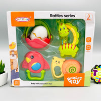 4 Pcs Premium Rattle & Teether Set