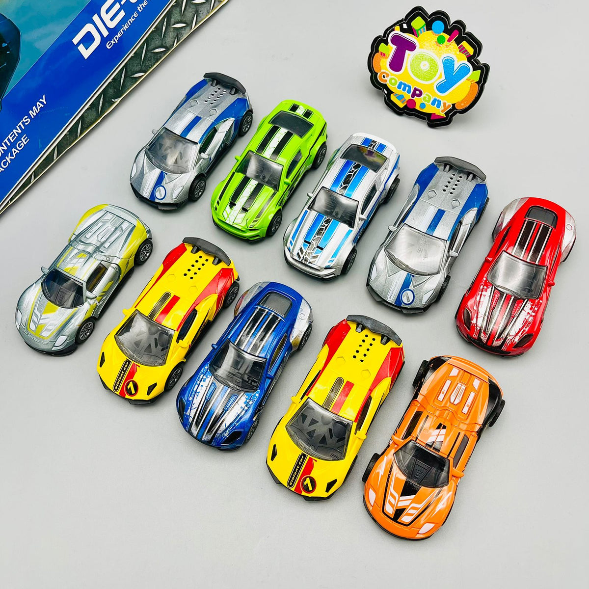 Diecast 1:43 Scale Pack of 10 Metal Cars