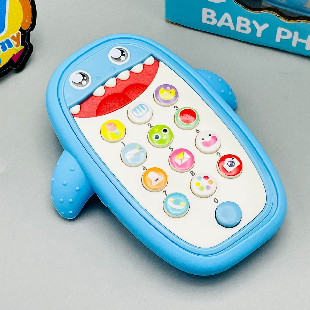 Shark Baby Phone with Silicone Teether Cover