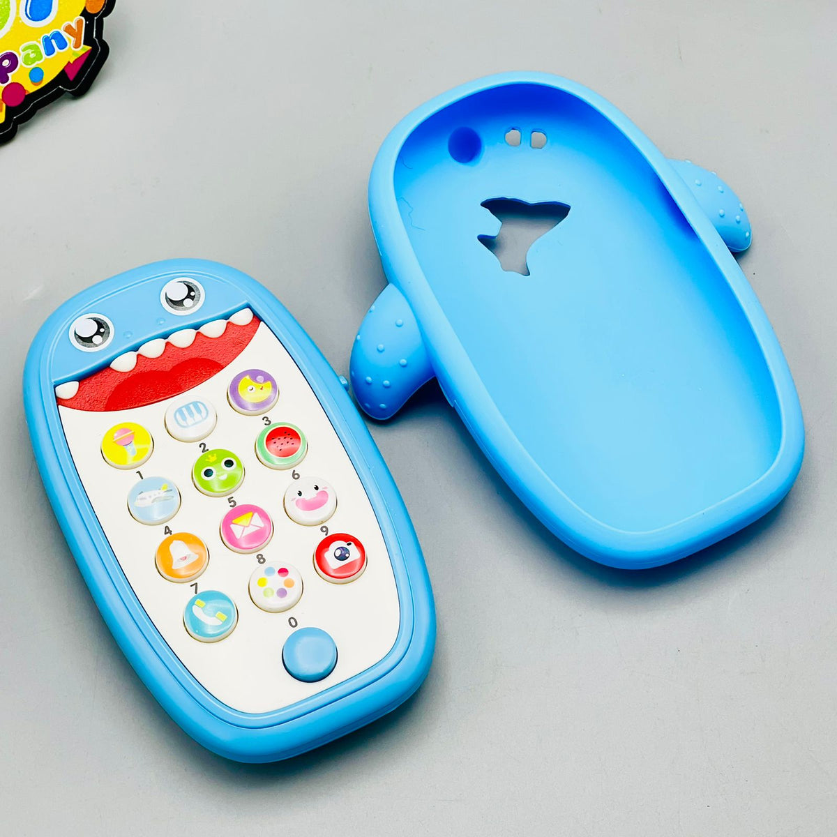 Shark Baby Phone with Silicone Teether Cover