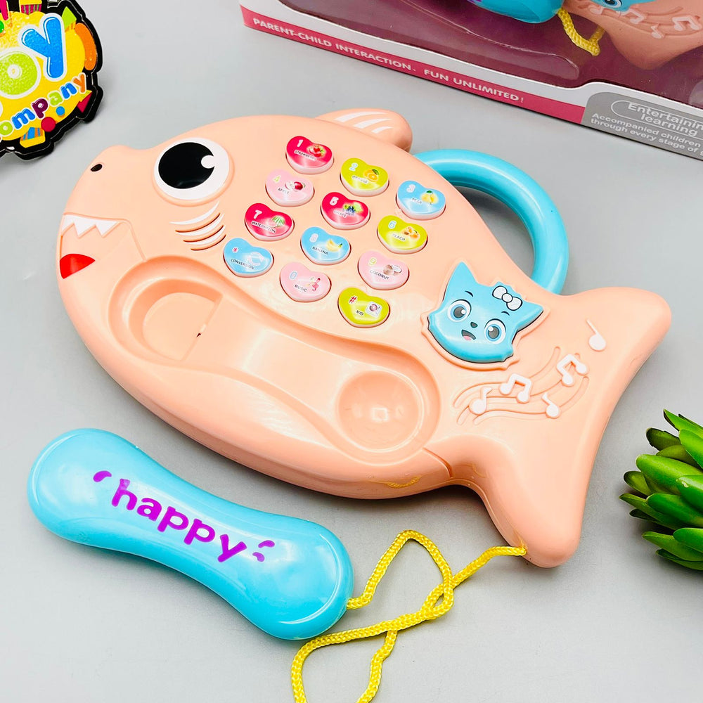 Cute Fish Shaped Musical Telephone Toy