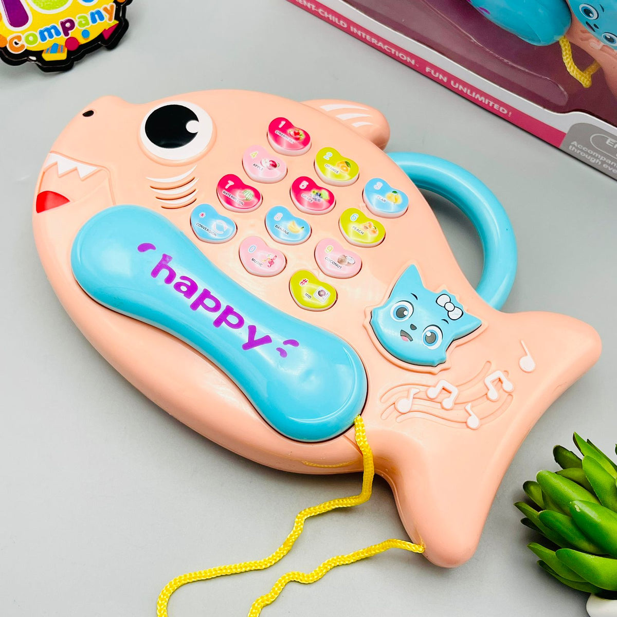 Cute Fish Shaped Musical Telephone Toy