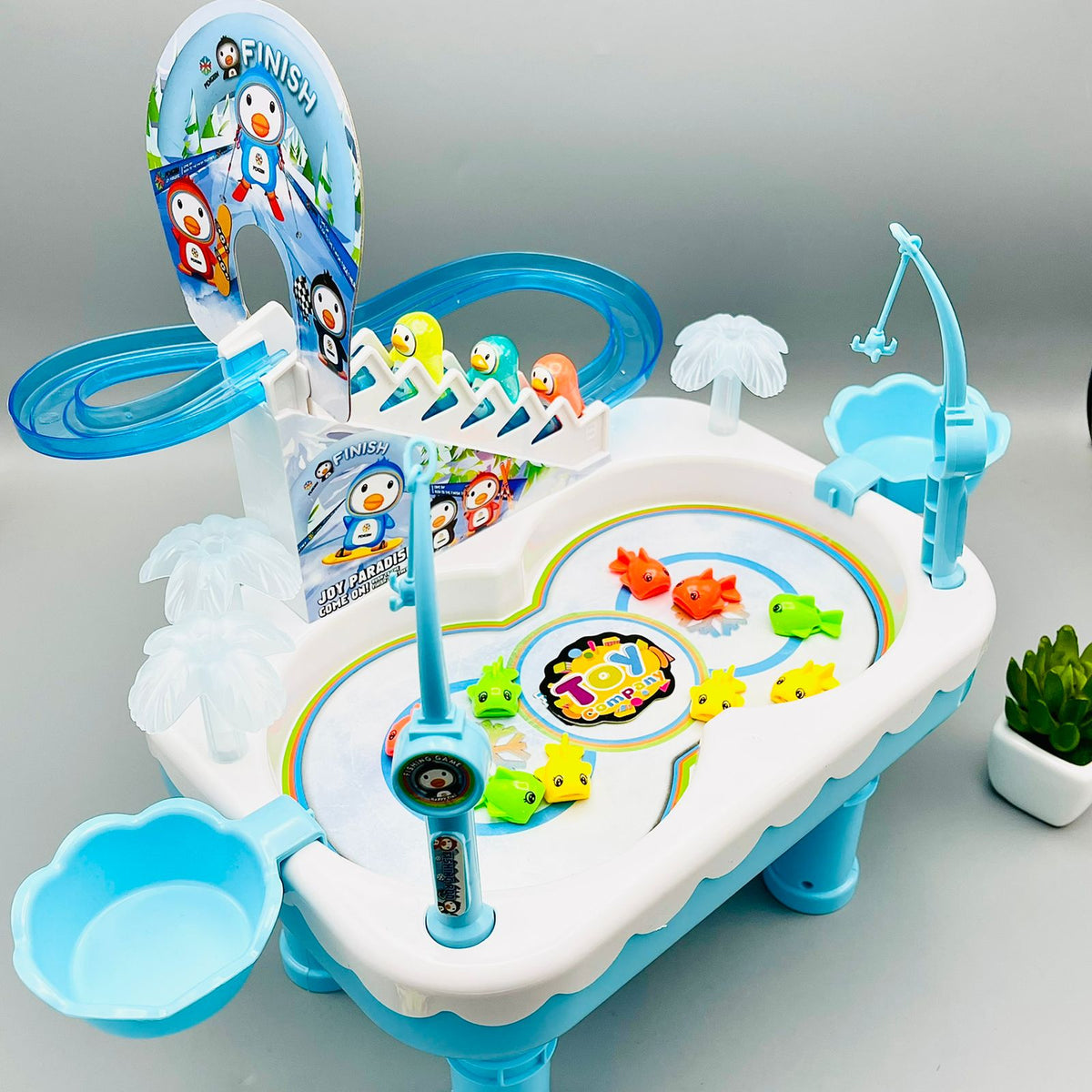 2-in-1 Ice Penguins Slide & Fishing Game Set