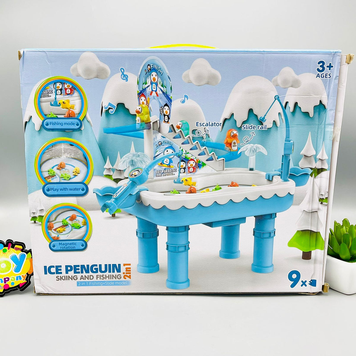 2-in-1 Ice Penguins Slide & Fishing Game Set