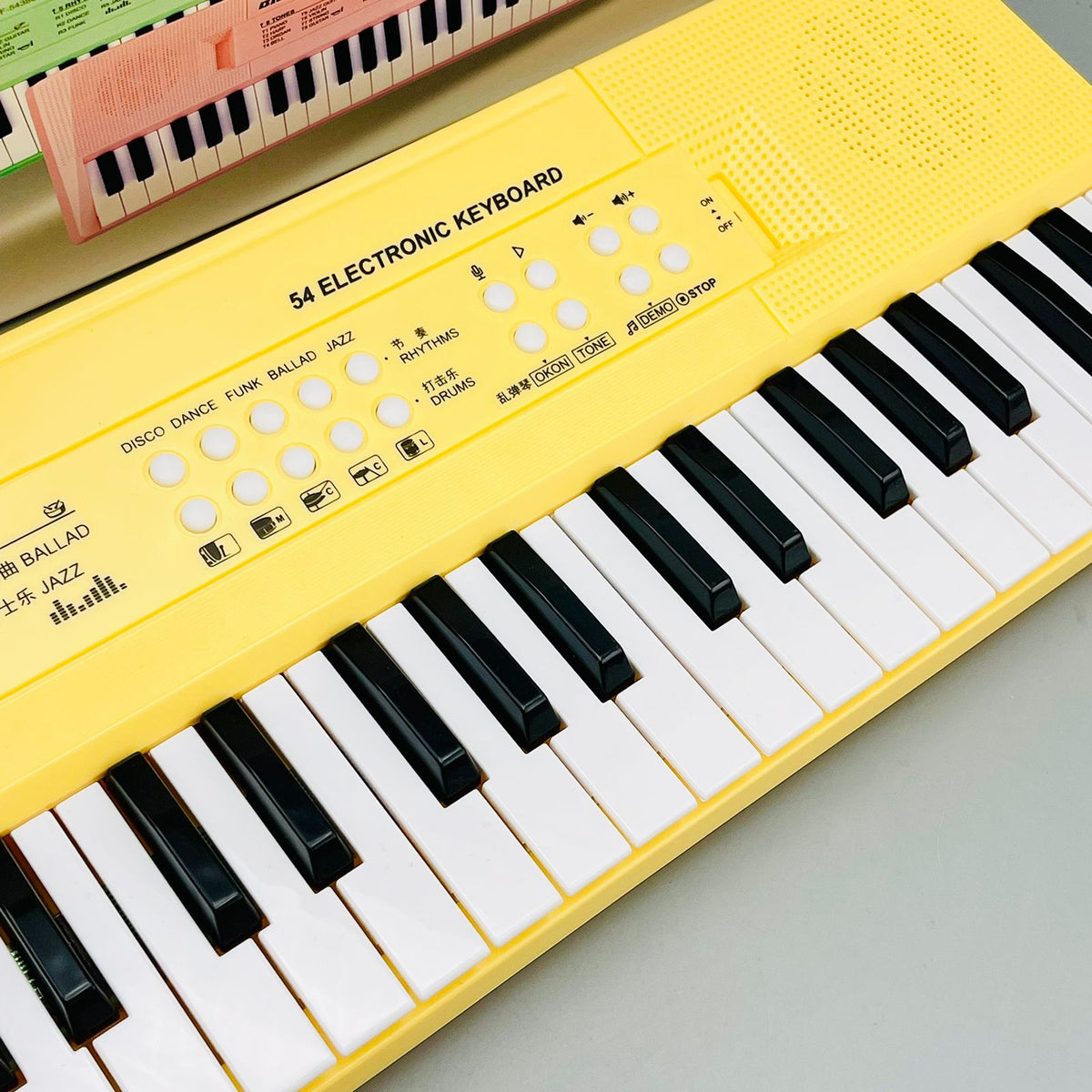 Big Fun 54 Keys Colorful Electronic Piano with Microphone