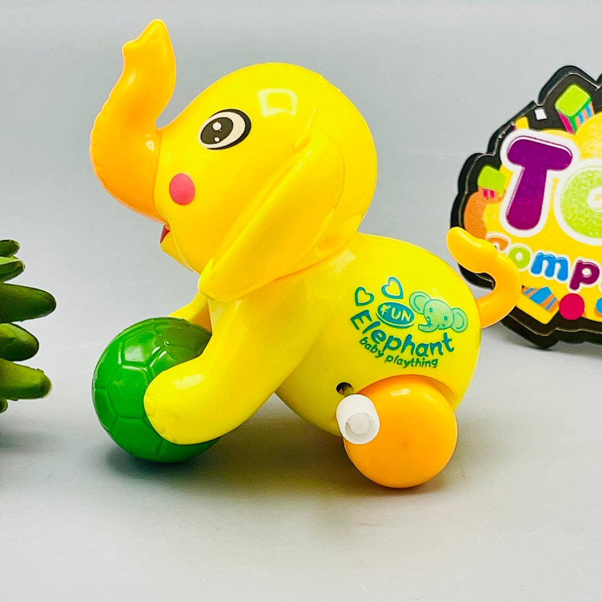 Friction Wind-up Elephant with Ball